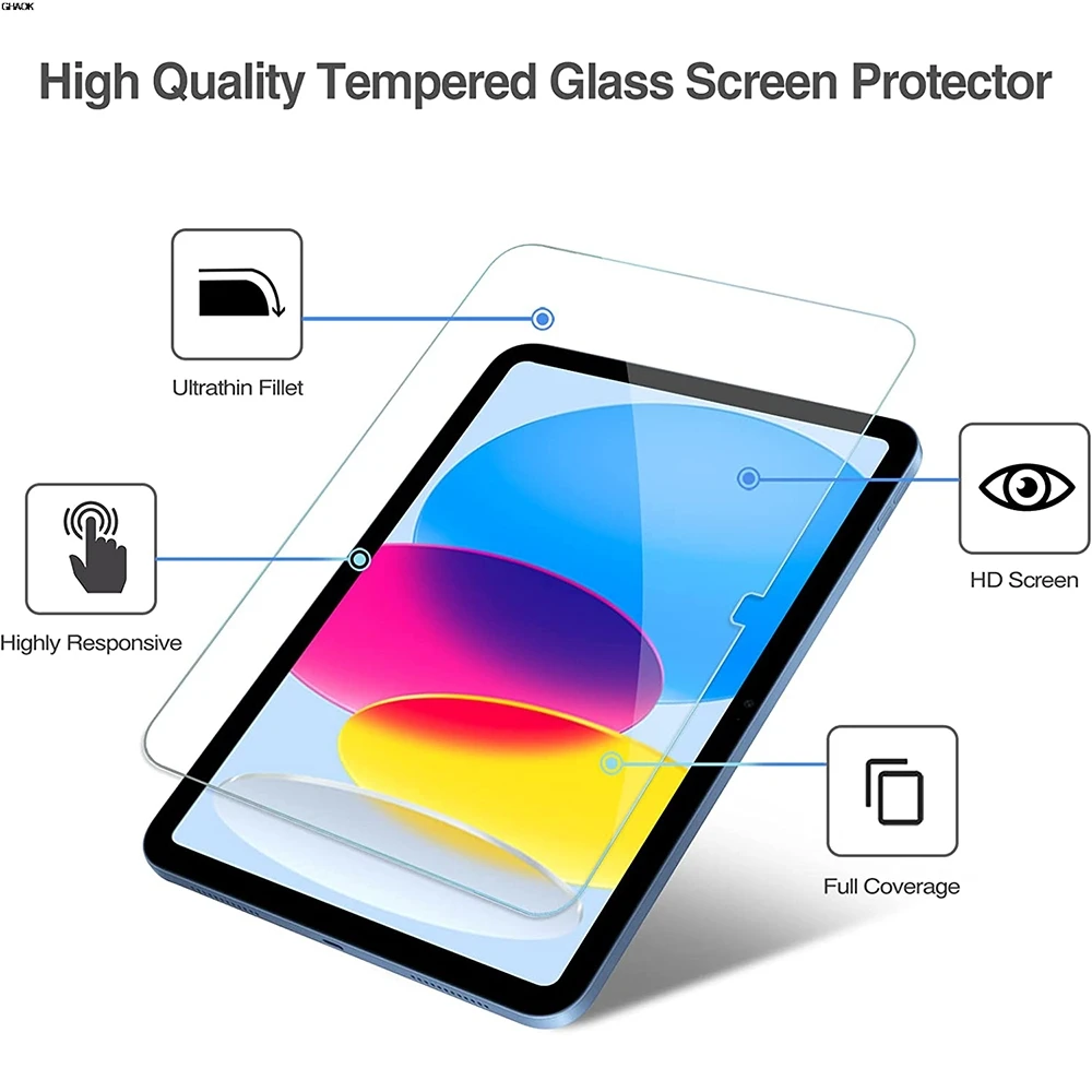 Защитное стекло для iPad A16 Air 13 11 5 4 M3 2025 10-го поколения, для iPad Pro 12.9 M4 M2 9-го 7-го поколения, Mini 6 7, пленка (art.: 3920d7bbc8e73) - 3920d7bbc8e73