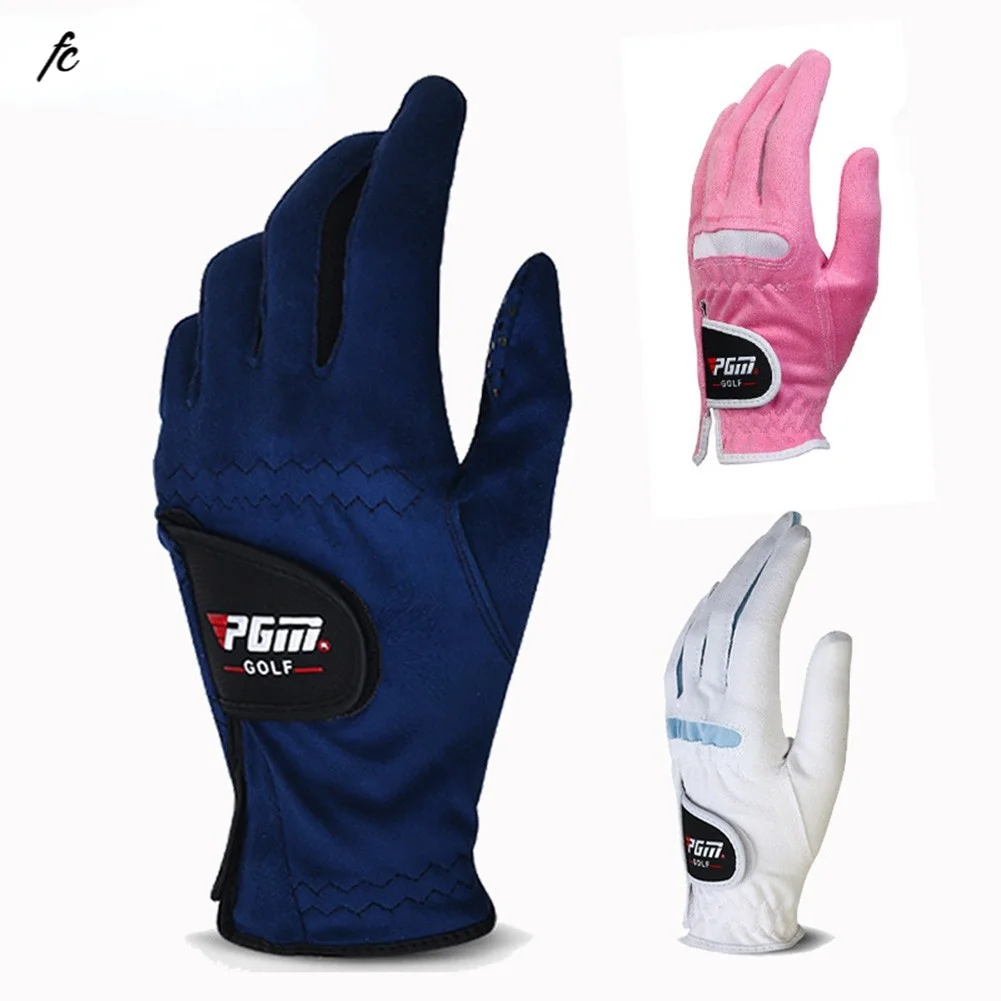 PGM Brand New Golf Gloves 1 Pair Outdoor Sports Elastic Slip Breathable Microfiber Cloth Women Glove 17/18/19/20/21 gloves