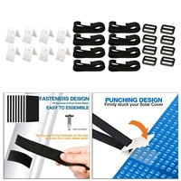 24pcs pool cover tightening straps universal swimming pool cover reel strap kit easy to assemble solar blanket cover reel straps