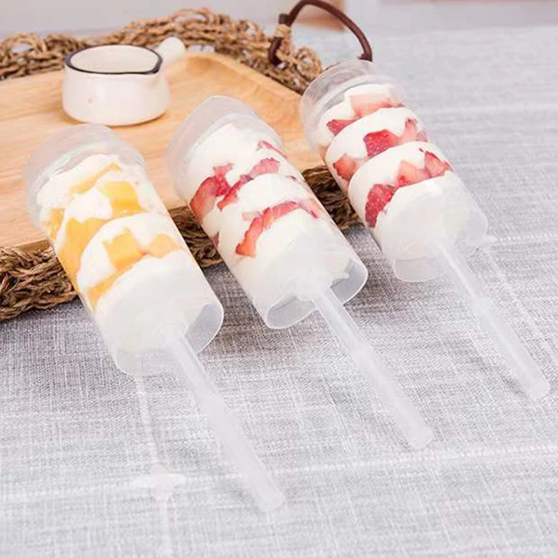 5-Pack Round Rainbow Cake Cup Ejector Baking Mould Ejector Empty Cylinder