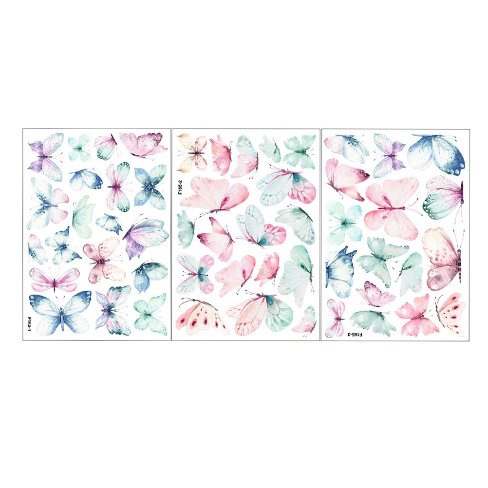 

3 Sheets Butterflies Wall Decal Adhesive Wall Sticker Backdrop Sticker Decor