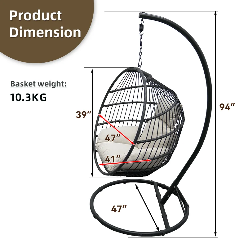 Уличное подвесное кресло уличная мебель качели для помещений Золотой