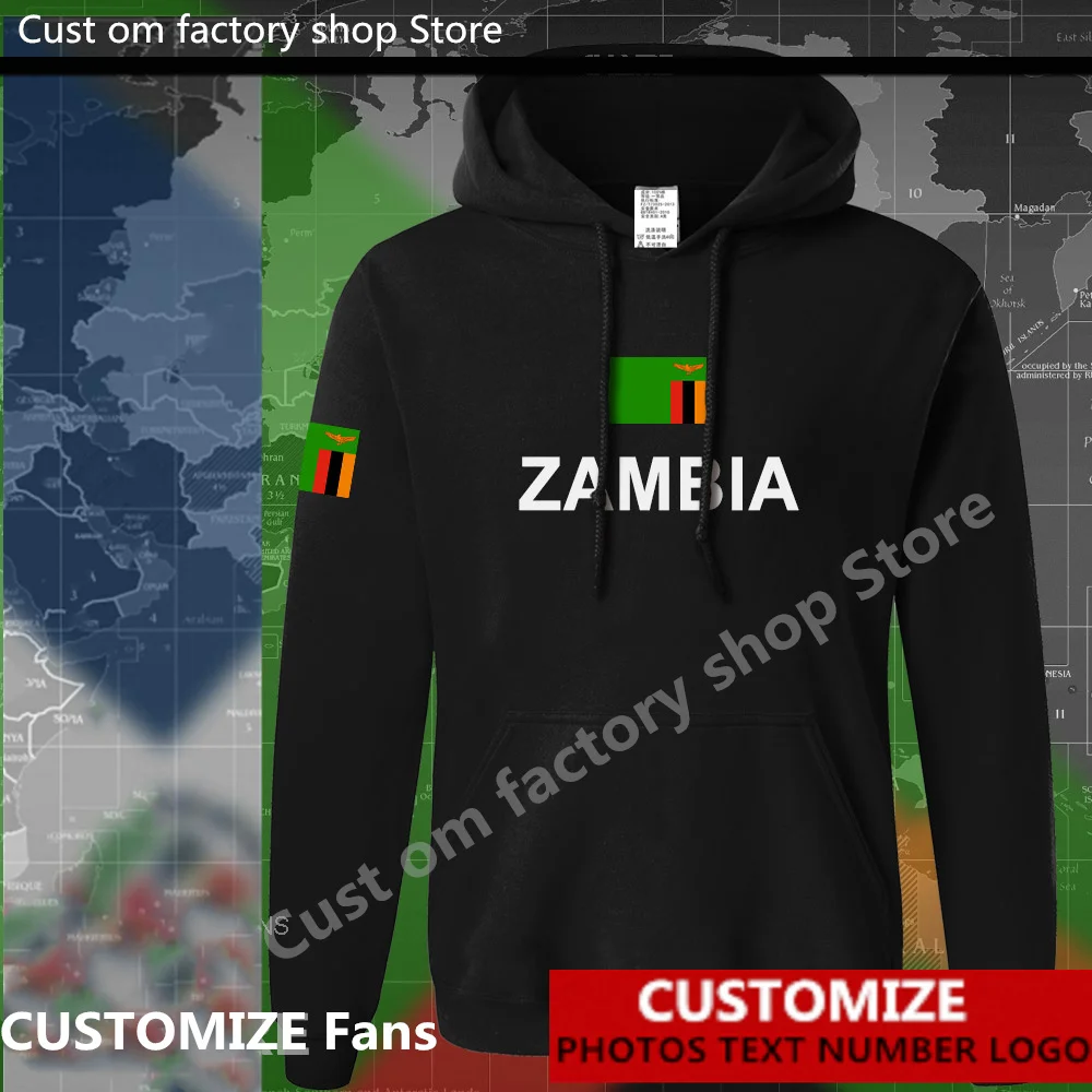 

Republic of Zambia Zambian Flag ​Hoodie Free Custom Jersey Fans DIY Name Number LOGO Hoodies Men Women Loose Casual Sweatshi ZMB