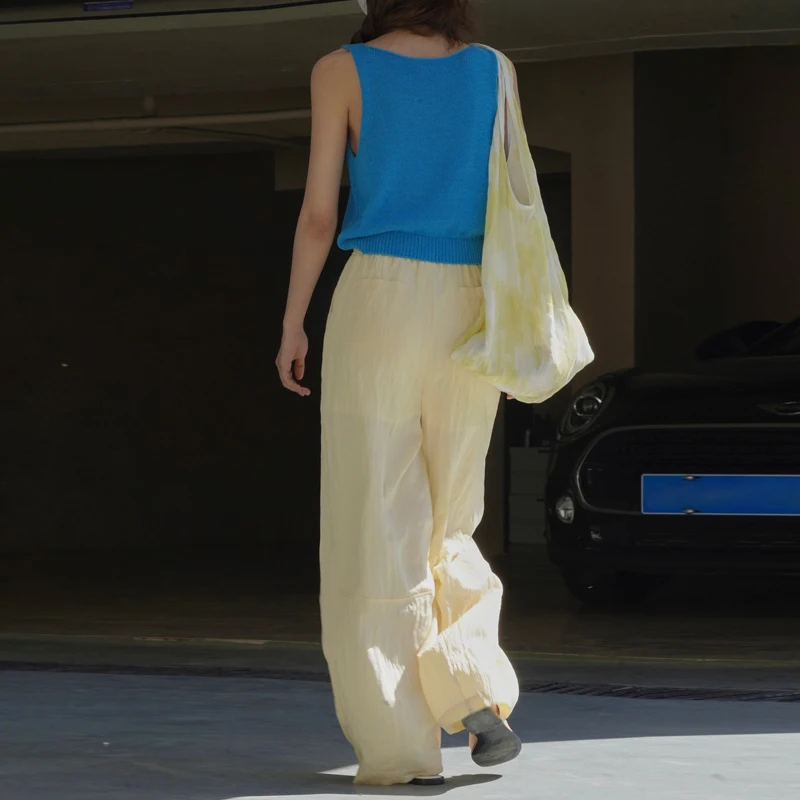 Женские брюки в Корейском стиле Johnature повседневные свободные дышащие Слаксы с