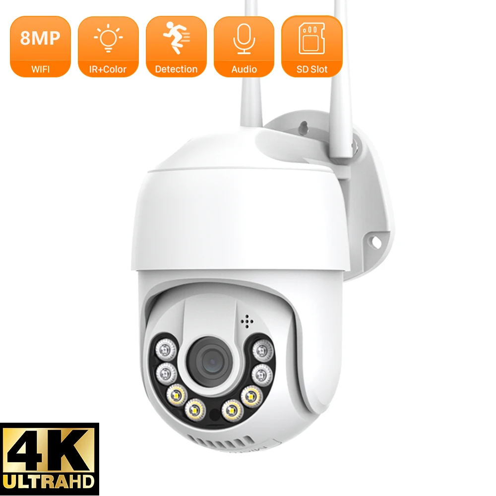 

8MP 4K UHD PTZ Camera 5MP AI Human Detect Wifi Camera Outdoor Wireless Waterproof Security Camera Video Surveillance ICSEE