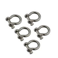 125pcs 304 stainless steel bow shackle with screw pin rigging hardware 4mm 5mm 6mm 8mm 10mm tow shackle for survival bracelets