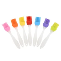 six color silica gel brush pp handle high temperature baking barbecue brush baking tool pastry bbq basting silicone oil brush