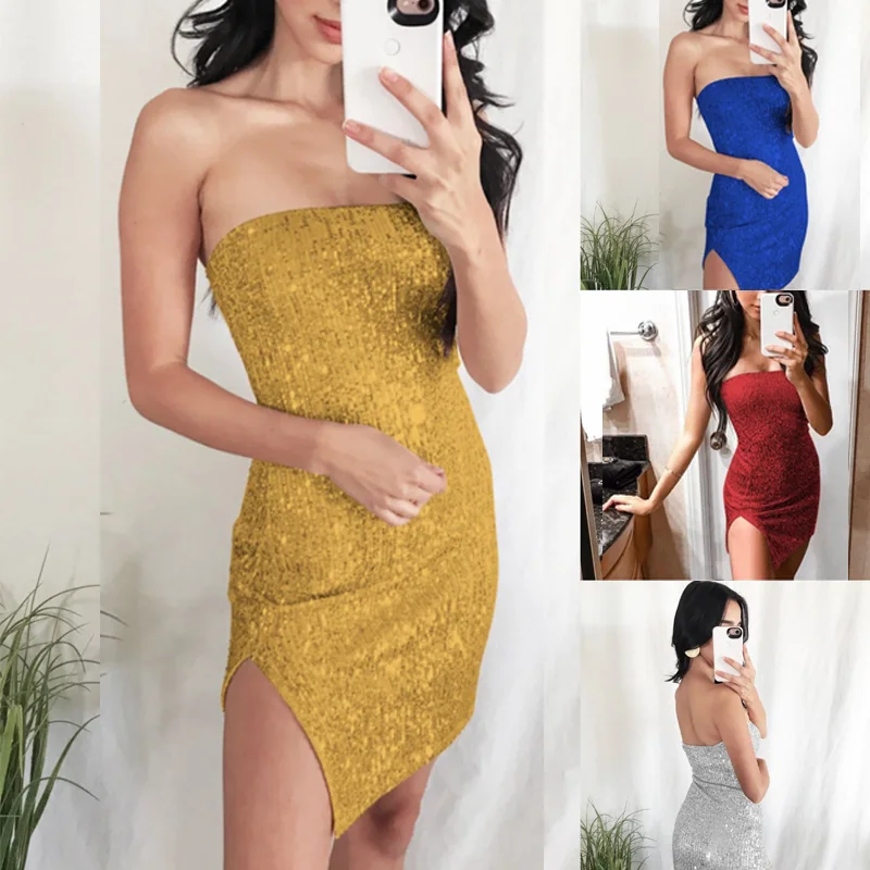 Sexy Bright Silk Diamond Women Mini 