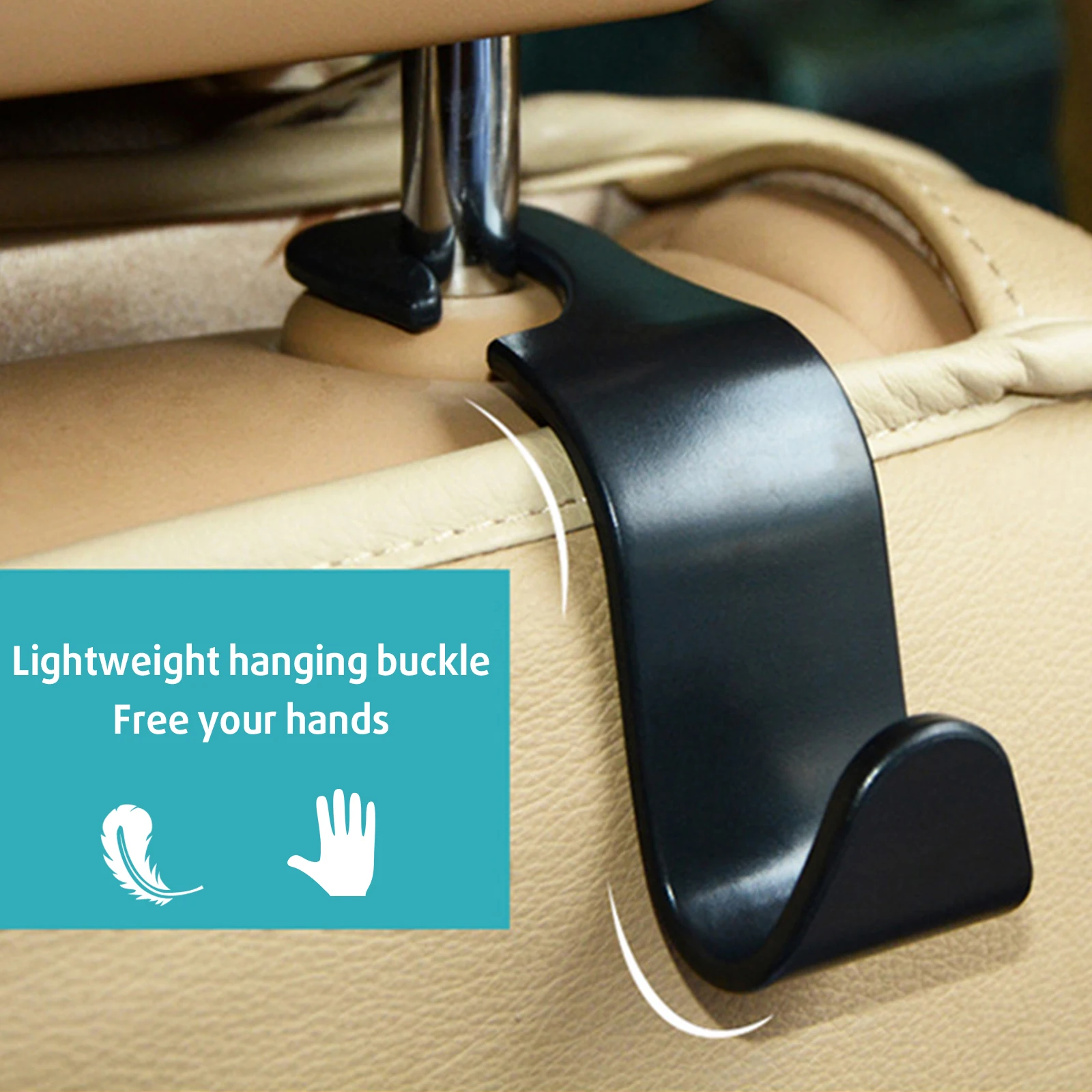 

Car Seat Back Hook Portable Handbag Holder Interior Storage Hanger Kit for Auto Car Bag Purse Cloth Accessories