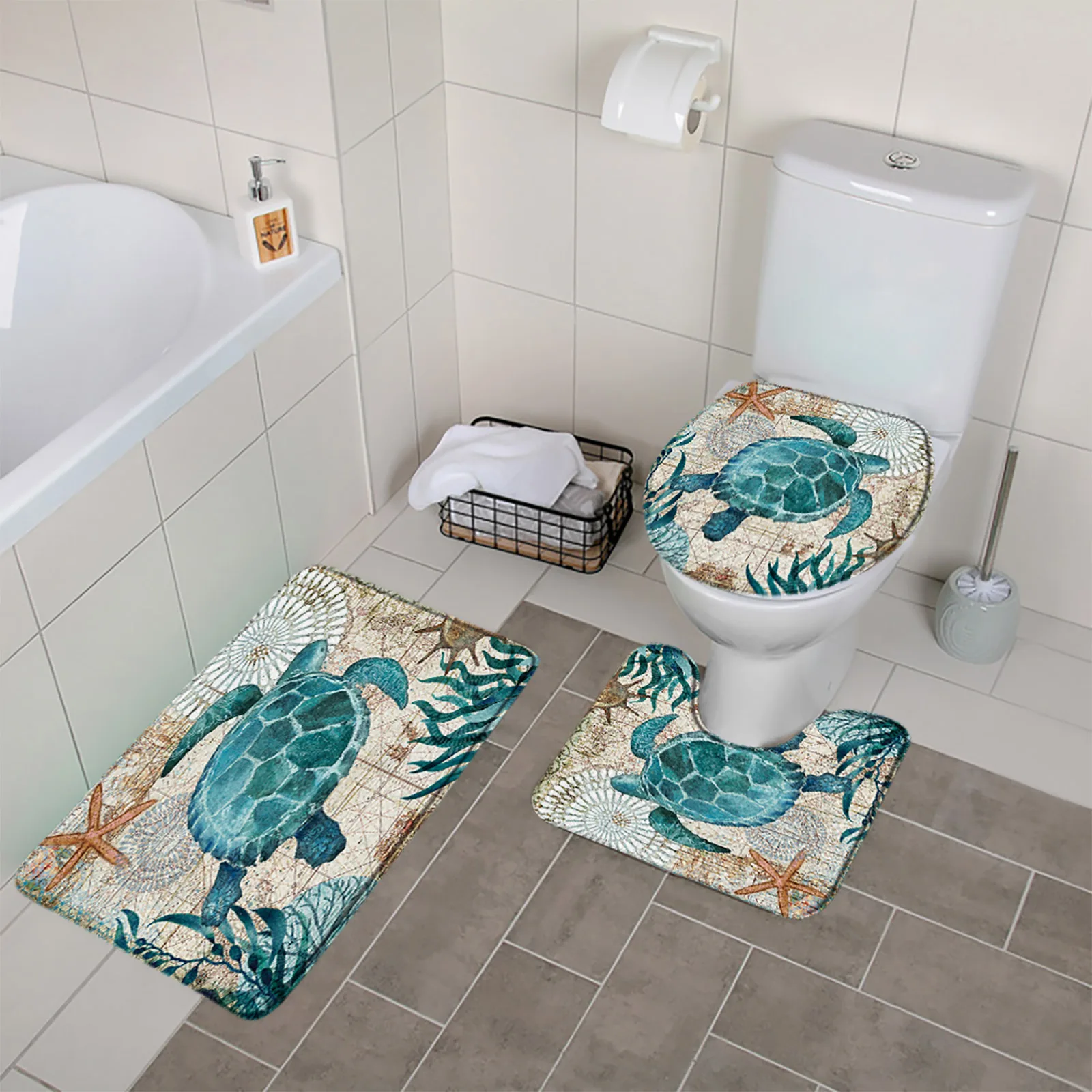 

Коврик для ванной с цветами, Красная слива, кактус, растение, цветок, Бабочка, чернила, Декор, Противоскользящие коврики и коврики для ванной ...