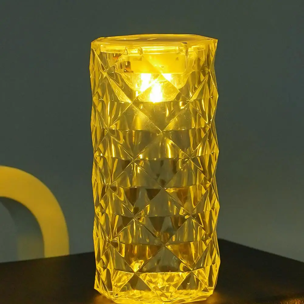 

Table Lamp Battery Powered Night Light Romantic Crystal Rose Atmosphere Light For Home Bedroom Hotel Decoration