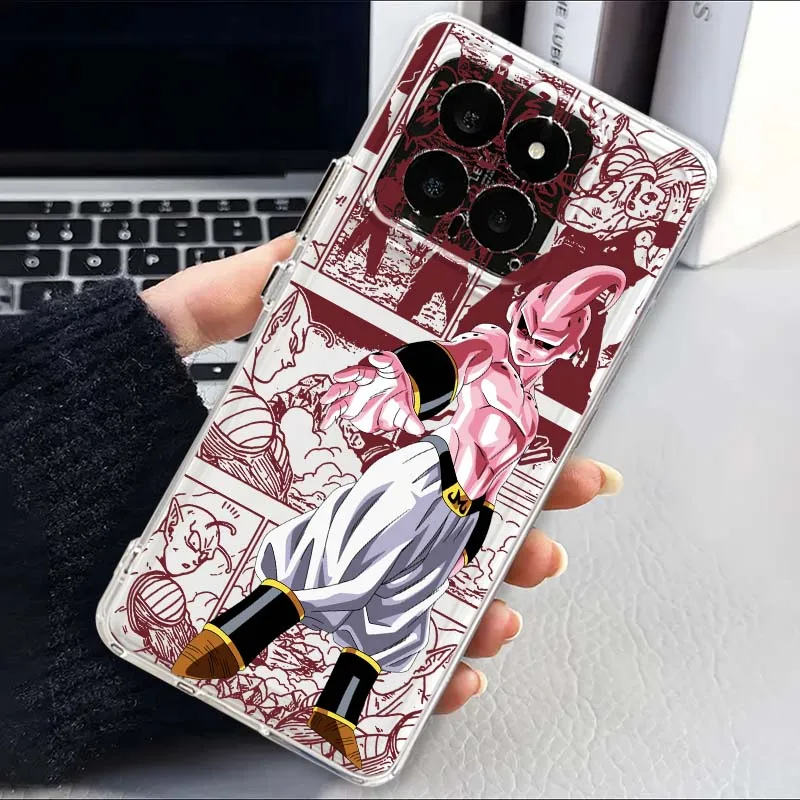Фото Чехол для телефона Dragon Ball Anime Buu для Xiaomi 17 15 14 13 12 12S 12X 12T 11 11T Pro max Lite ultra TPU, прозрачный №2
