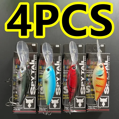 LURETV Same Style Deep Dive Fatty Float Mino 120F Sea Bass Bent Mouth Lure  (4 шт.)