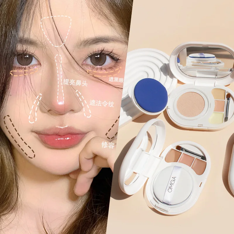 Набор для макияжа OMGA консилер воздушная подушка 2 в 1 тонизации и осветления
