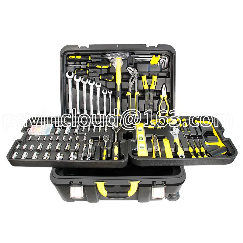 

318 Piece Contains Mechanic Tools Kit for Car Repair and Household Work Box of New Plastic Pull Rod Box