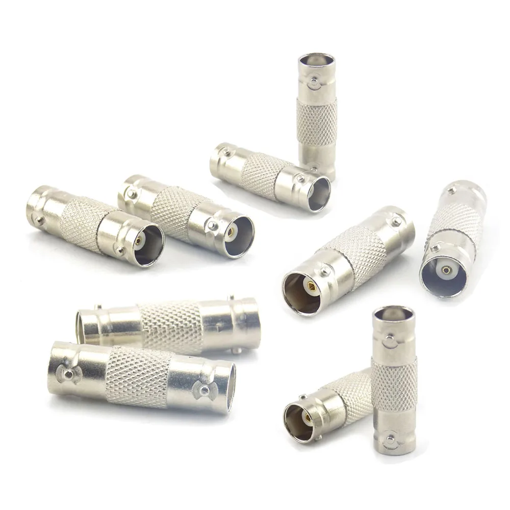 

10pcs BNC Female Connector to BNC Female Inline Coupler Coax BNC Connector Extender for CCTV IP Camera AHD Security Video 10%