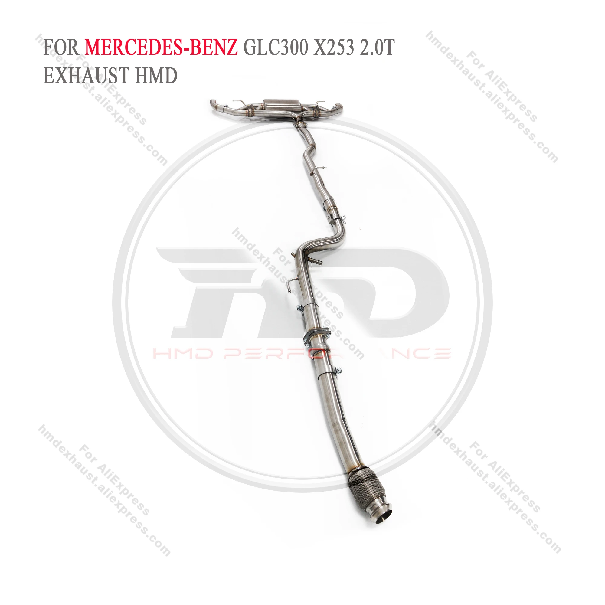 Выхлопная система HMD из нержавеющей стали Performance Catback для Mercedes Benz AMG GLC300 X253 2.0T