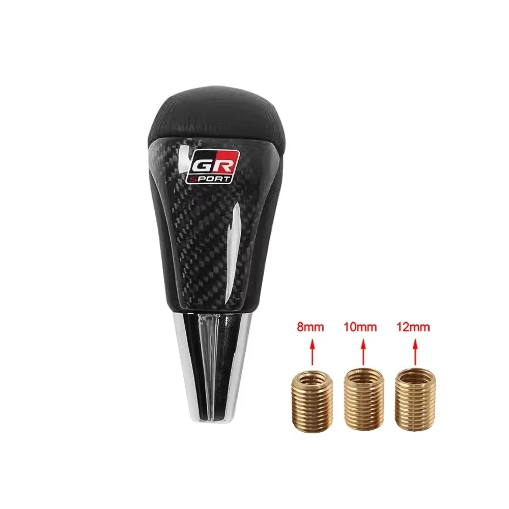 

Кожаная ручка переключения передач из углеродного волокна, автомобильная ручка переключения передач для GR Sports Gazoo Racing Yaris Supra Corolla, детали 86 Grmn