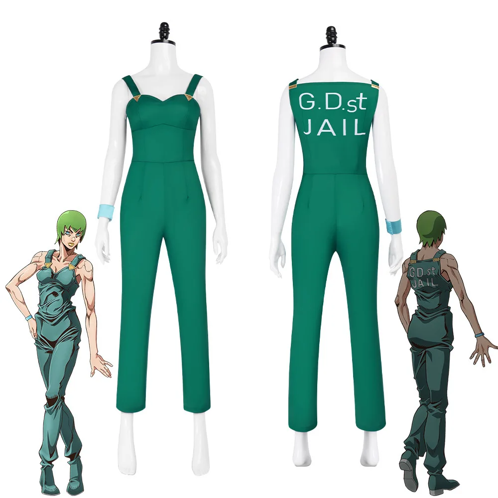 Фото Популярный костюм для косплея по аниме JoJo Bizarre Adventure: комбинезон Атропоса для Хэллоуина, вечеринок, сценических выступлений и косплей-игр на Comic Con №1