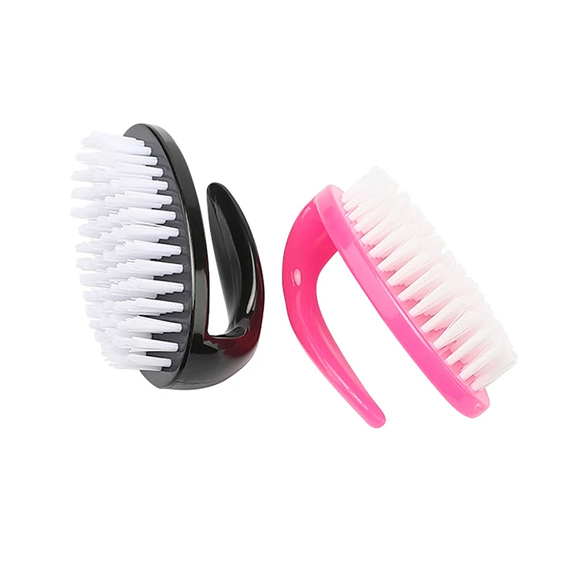 1PCS Nail Brushes Art Manicure Pedicure Soft Remove Dust Powder Cleaning Brush Tools Transparent Horn