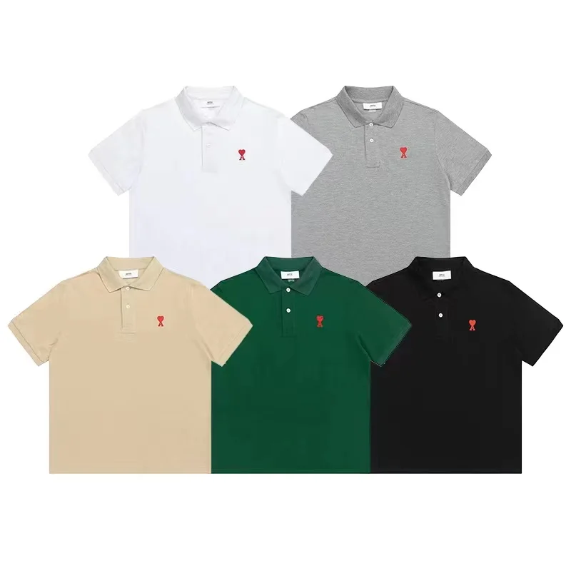 

French Fashion Brand Summer Men's Polo Shirt 100% Cotton Embroidery Short Sleeve Breathable Business Polo Shirt Men's Clothing