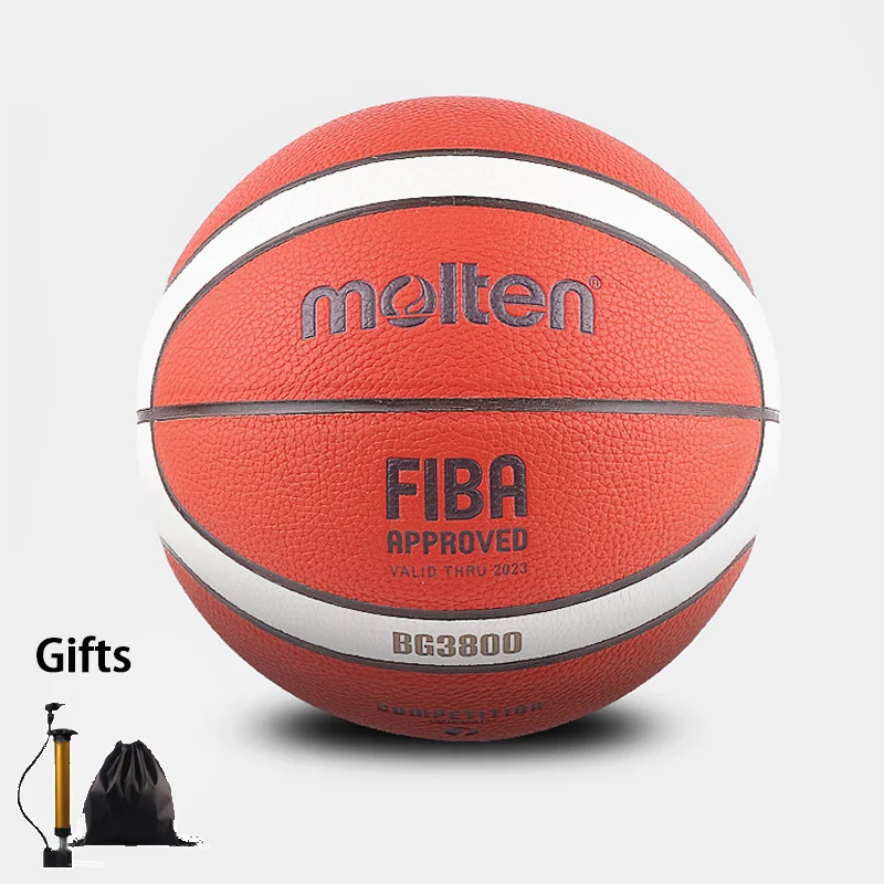 Molten BG3800 Basketballs Size 5 6 7 Official Match Indoor Sandard Basketball for Youth Women Man Balls Free Air Pump Bag