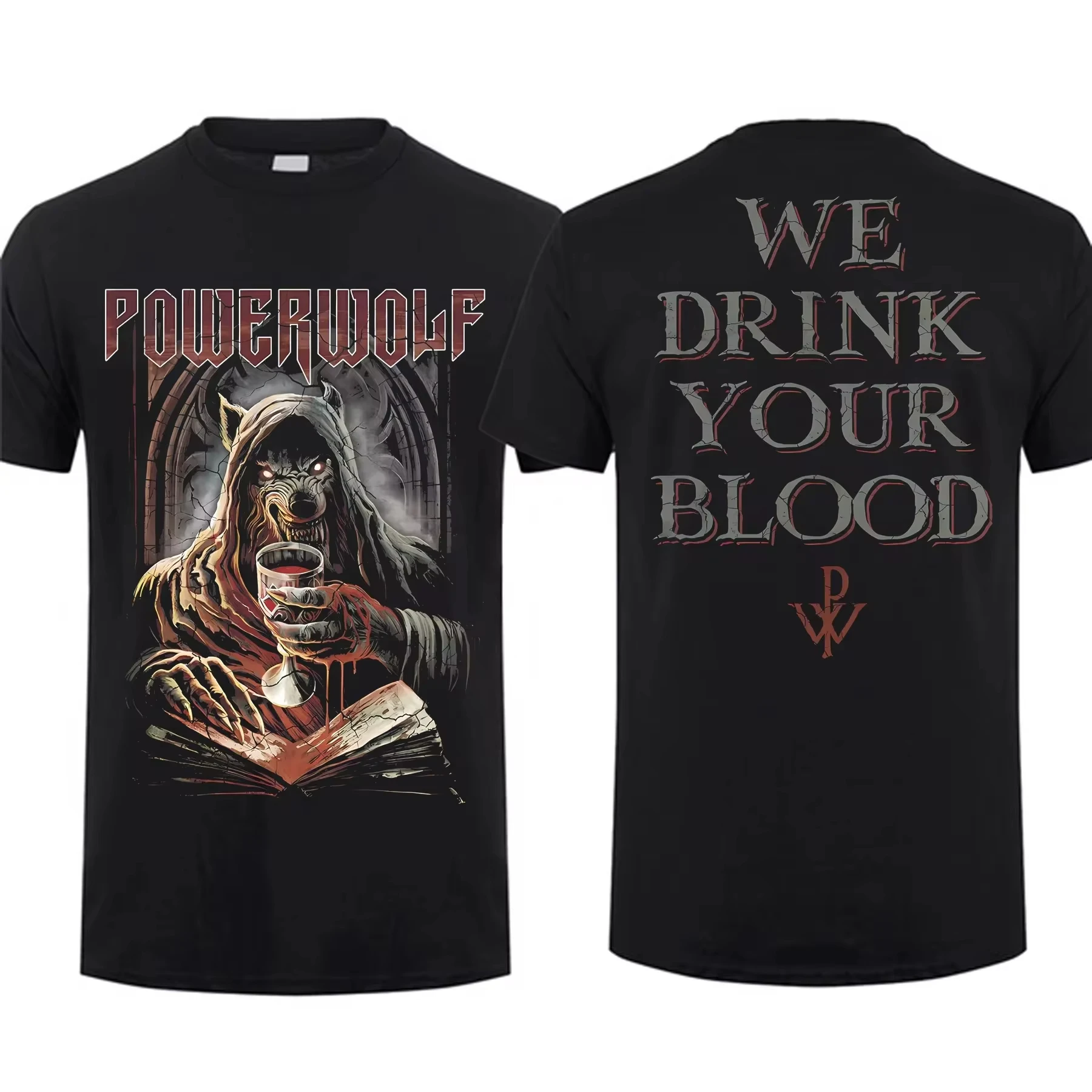 Фото Popular Men Powerwolf T Shirt 3D Printing T-Shirt Fashion Men/Women Short Sleeve O-Neck Tee Harajuku Unisex Streetwear Top №1