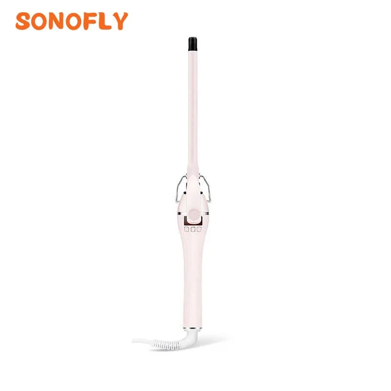 

SONOFLY Professional 9mm Curling Iron Waver Pear Flower Wand Waver Hair Curler 80-200℃ Ceramic Roller LCD Styling Tools JF-689