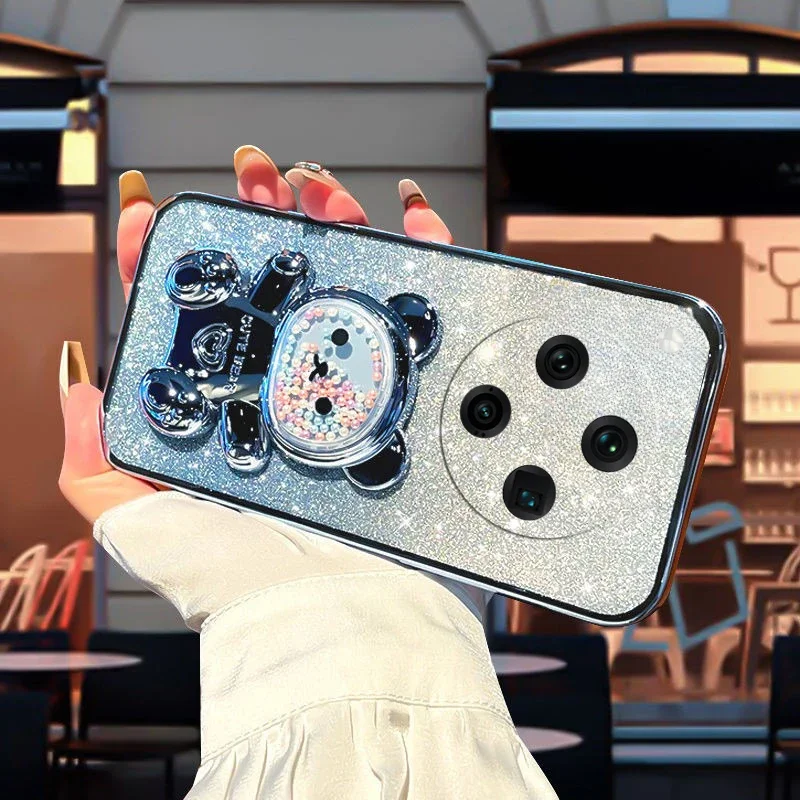 Для OPPO Find X8 Pro X 8 5G pro Чехол с гальваническим кронштейном и блестками Силиконовый