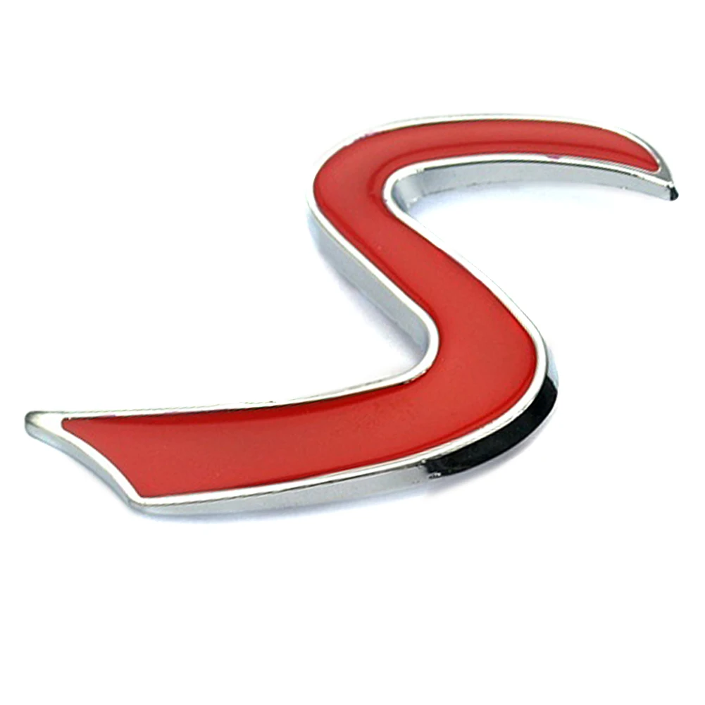 

Vehicles Waterproof Front Electroplated Car Emblem Styling Accessories Mini Universal Easy Install Zinc Alloy S Grill Badge