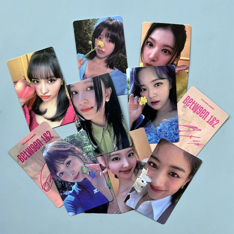 Álbum Kpop TWICE de 9 unids/set, colección de tarjetas de fotos impresas en HD para Fans, tarjetas postales de colección, entre 1 y 2