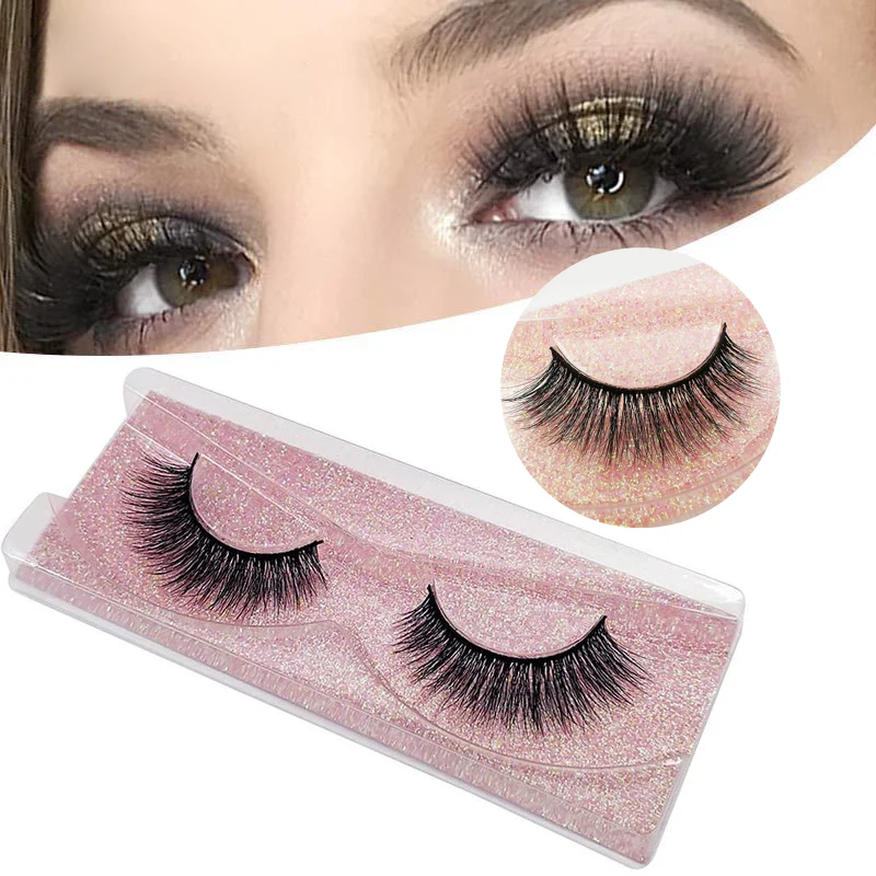 

Искусственные ресницы из искусственной норки, искусственные ресницы, мягкие ресницы для макияжа, натуральные накладные ресницы с розовым б...