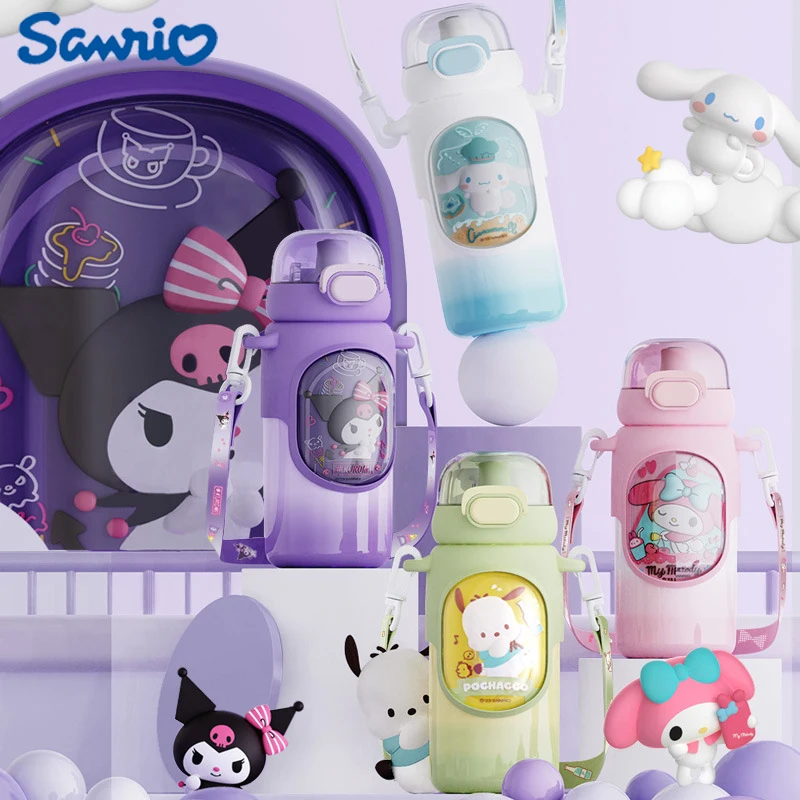 

Kawaii Sanrio My Melody Kuromi Cinnamoroll Pachacco Thermos Cup 460ml 316Stainless Steel Cup Lock Leakproof Children's Water Cup