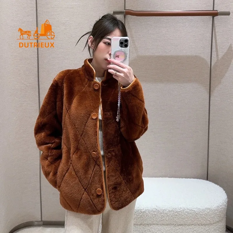 24 новых зимних женских шуба из натурального меха элегантная короткая маленькая с