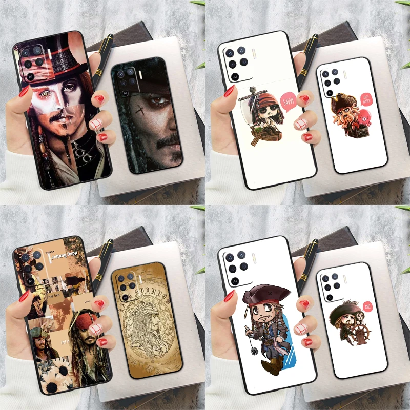 Чехол с персонажами капитана Джека Джонни для OPPO A74 A54 A94 A53 A53S A5 A9 A31 2020 A1K A15 A83 A91 A93 A52
