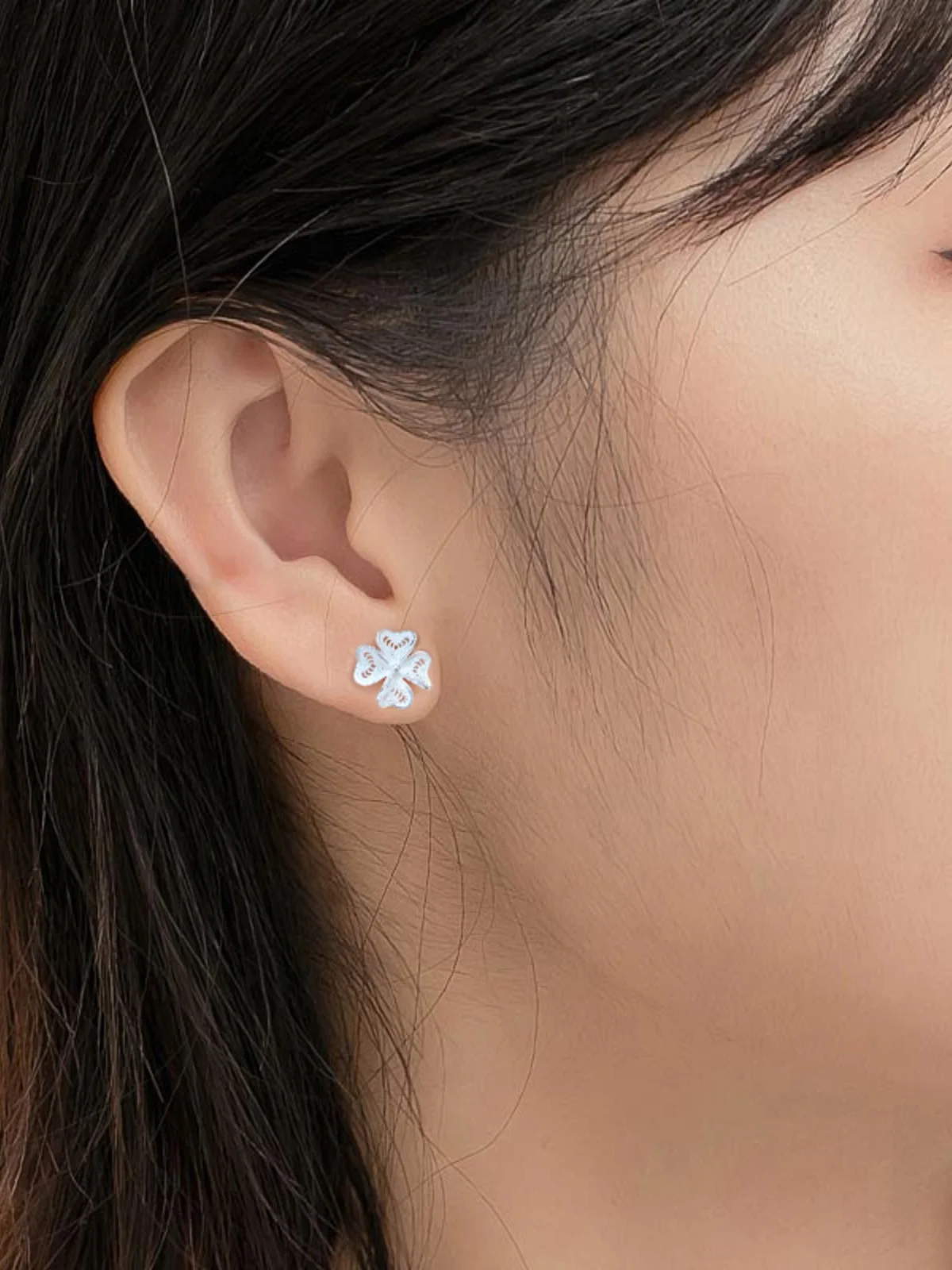 Серьги из стерлингового серебра 99. Пирсинг ушей. Простой дизайн. Шпилька-гвоздик