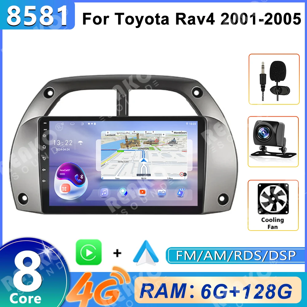 Автомагнитола REAKO Android 2Din мультимедийный видеоплеер навигация GPS для Toyota RAV4 Rav 4