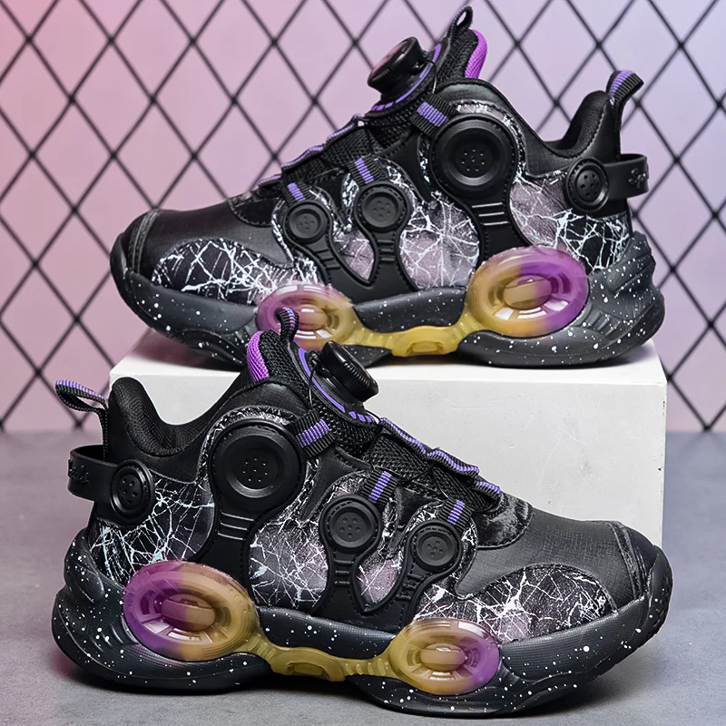 2022 Spring and Autumn Children's Shoes Basketball Shoes Children's Anti-skid Sports Shoes Casual Breathable Sports Shoes