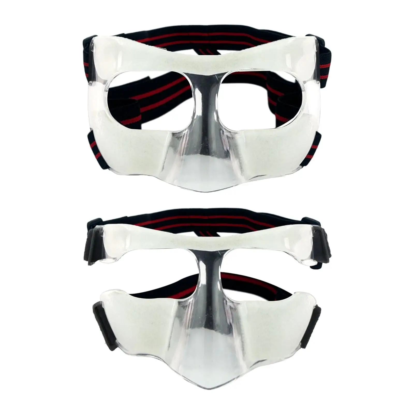 

Face Guard Face Nose Guard Softball Mask Clear Adjustable Padded Face Shield for Athletic Workout Sports Boxing Football Karate