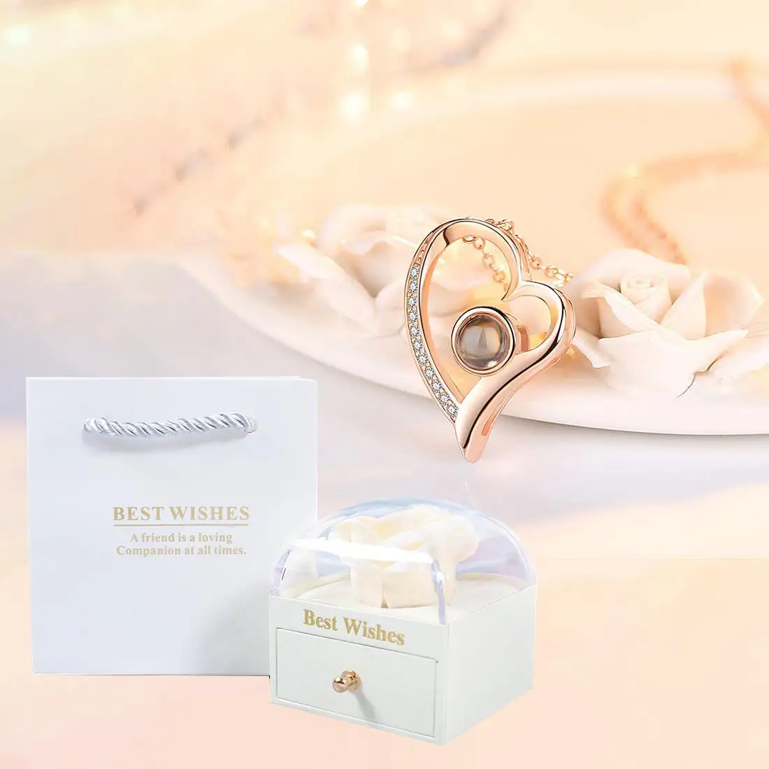 Подвеска-проектор с сердцем 100 языков