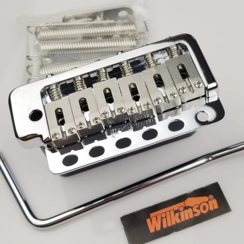 Wilkinson WVP6 Chrome Silver ST Электрогитара Тремоло Система Бридж + седла из нержавеющей