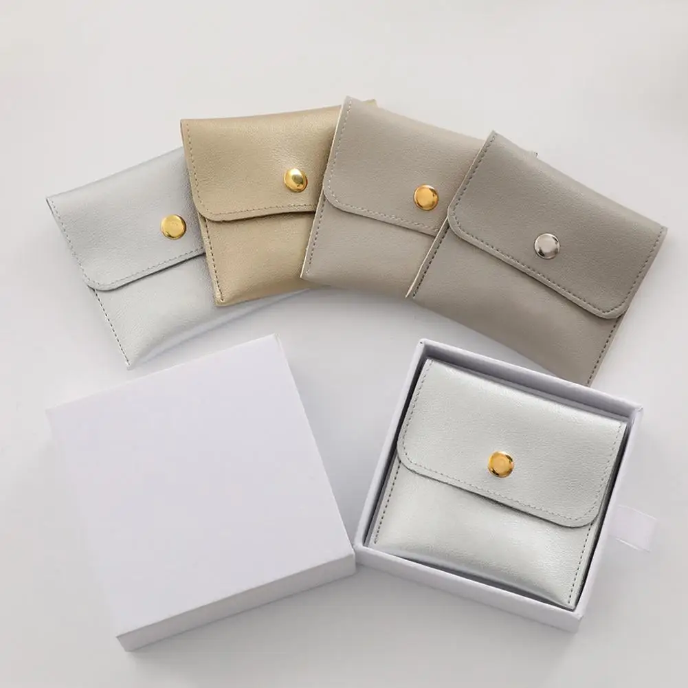 

Jewelry Bag Slim Waterproof Jewelry Pouch Multifunctional Faux Leather Wedding Engagement Ring Bracelet Pouch Home Supplies