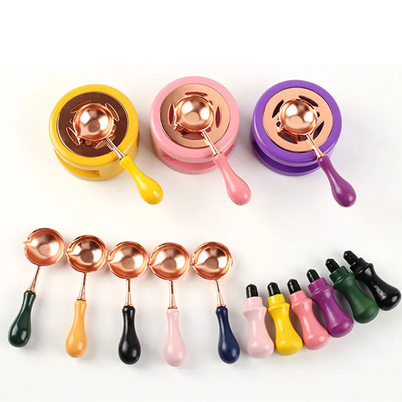 

Retro Sealing Wax Furnace Stove Tripod Fire Paint Wax Seal Stamp Stick Warmer Wax Furnace Stove Pot Melting Glue DIY Craft