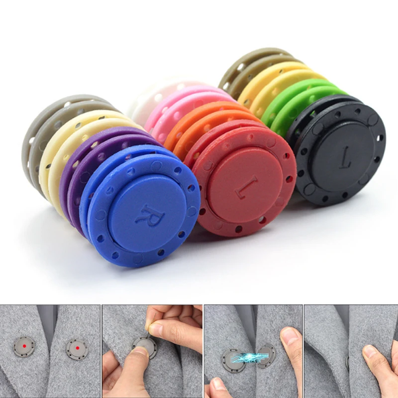 

10pair Sewing Buttons Clothes Hidden Buckle Invisible Magnet Button Cover Slip Non-slip Buckle Handmade DIY Clothing Decoration