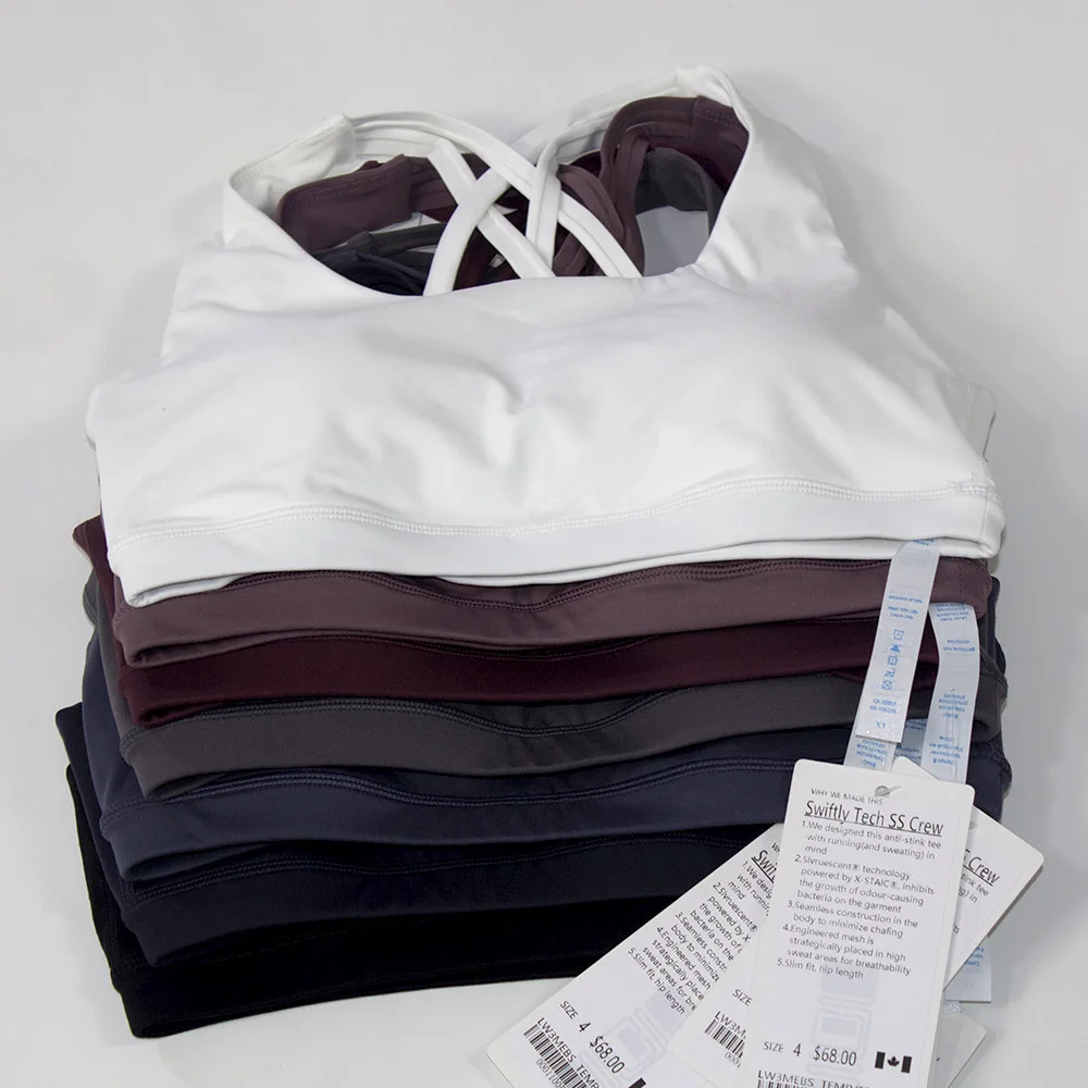 

Женский спортивный бюстгальтер для йоги Bear LULU, Мягкий Нейлоновый топ с эффектом пуш-ап, двусторонний противоударный бюстгальтер с перекрестной спинкой и присборенным топом для йоги