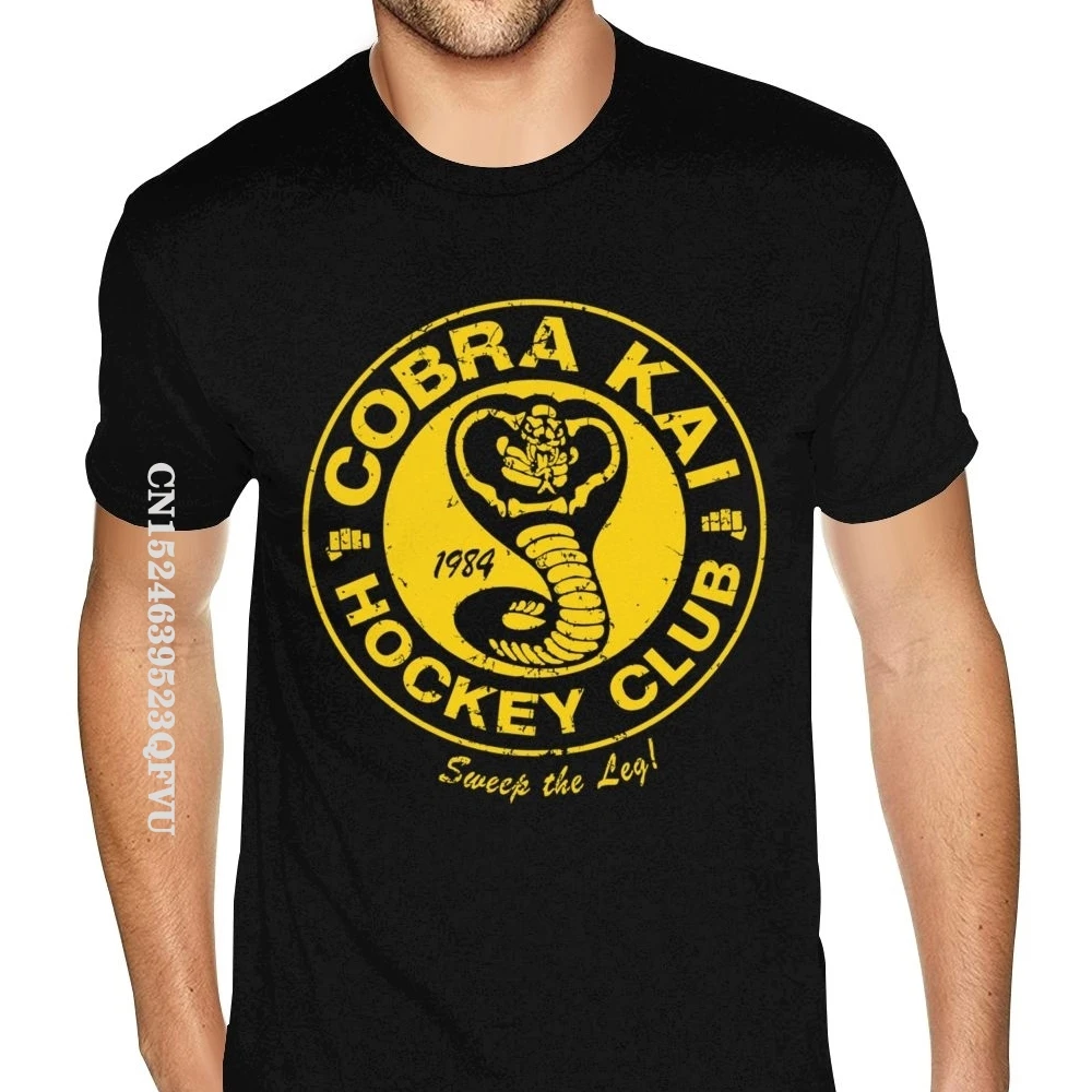 

Cobra Kai Hockey Tees Shirts Guys Father's Day Gifts For Dad Tee Shirts Men's Cheap Branded Casual Vintage Tee Shirt