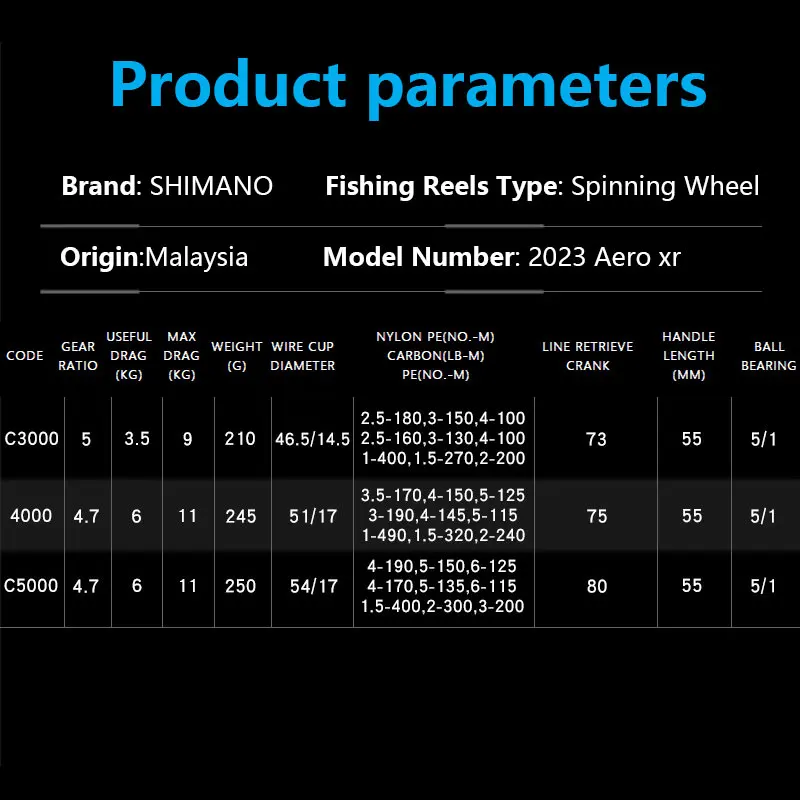 Фото Оригинальная спиннинговая рыболовная катушка Shimano Aero XR C3000 4000 C5000 HAGANE с левой и правой рукой Saltwatrer №2