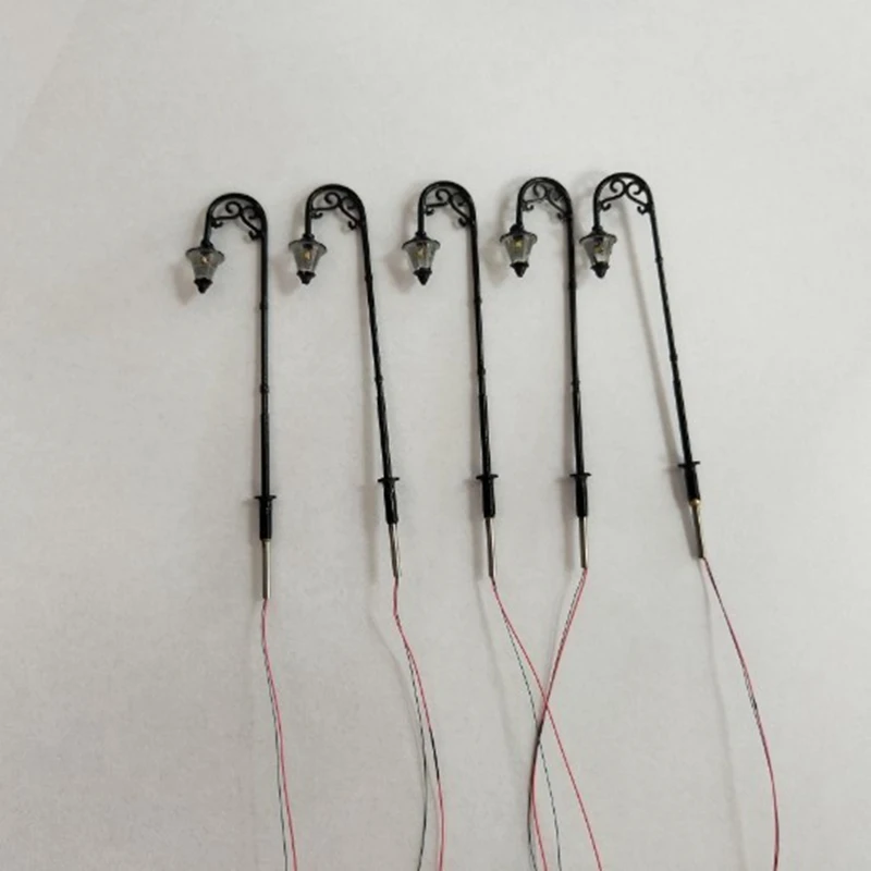 1:87 HO Scale Retro Model Street Lamp Layout Lamppost Garden Landscape Light Railway Train Mini