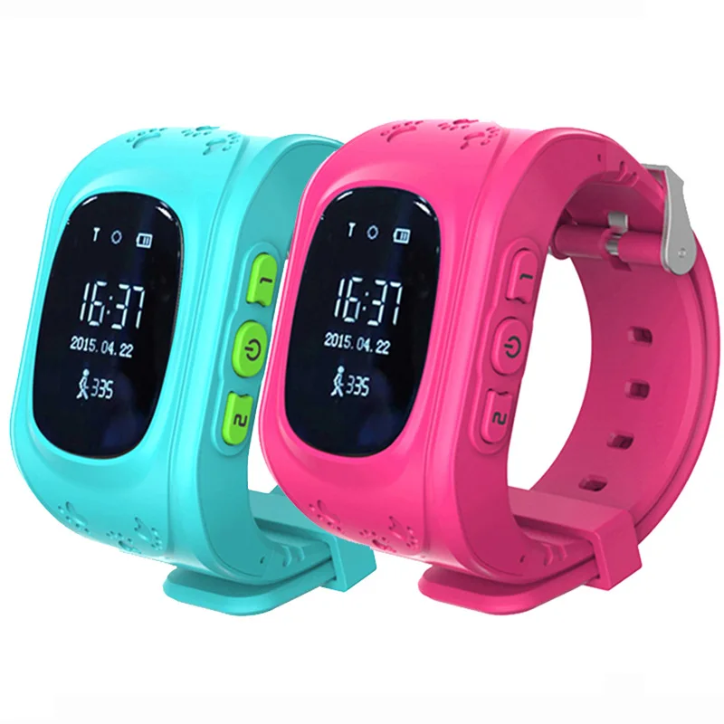 Anti Lost Q50 LCD OLED Child GPS LBS SOS Smartwatch Traker Monitoring Positioning Kid 2G Smart Watch for IOS Android Smart Phone