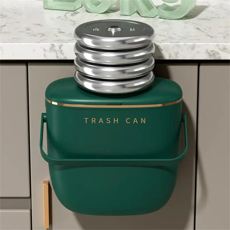 

Корзина для мусора с крышкой, удобное бытовое хранилище, пластиковый стандартный настенный подвесной контейнер для мусора, ванной комнаты